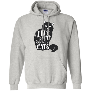 IFE IS BETTER WITH CATS MEN'S PULLOVER HOODIE