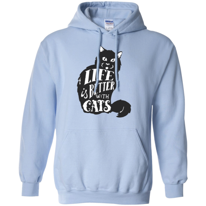 IFE IS BETTER WITH CATS MEN'S PULLOVER HOODIE
